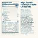 KATE FARMS Organic High Protein Chocolate Nutrition Shake, 25g Protein, 6g Fiber, 27 Vitamins and Minerals, 0g Sugar, Protein Drink, 11 oz (12 Pack)