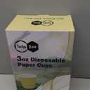 Turbo Bee 600Pack 3oz Small Paper Cups,Disposable Yellow Bathroom Cups for Party, Picnic,Travel and Event