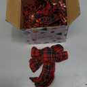 JOHOUSE 12PCS Plaid Bows for Christmas Tree, Rustic Festive Bow Set for Christmas Check Plaid Bows Ornaments for Xmas Tree Garland Wreath DIY Crafts Home Sewing Scrapbooking Gift Decor