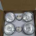 Vinaco Halogen GU10+C 120V 50W Long Lasting, Candle Warmer lamp Bulb 50 watt Warm White 2800K, Dimmable 50watt MR16 with Glass Cover for Track Lighting, Range Hood, Pack of 6