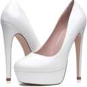 Elisabet Tang Women's Platform High Heels Pumps Shoes Peep Toe 5.5 inch Stilettos Slip On for Dress Wedding Party Prom 7