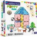 MAGNA-TILES Puppy Park 27-Piece Magnetic Construction Set, The Original Magnetic Building Brand