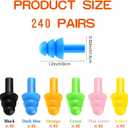 240 Pairs Ear Plugs for Sleeping Noise Cancelling,Silicone Ear Plugs Earplugs Super Soft Reusable Ear Plug for Sleeping Swimming, Snoring, Concerts, Shooters,Work, Noisy Places (6 Colors)