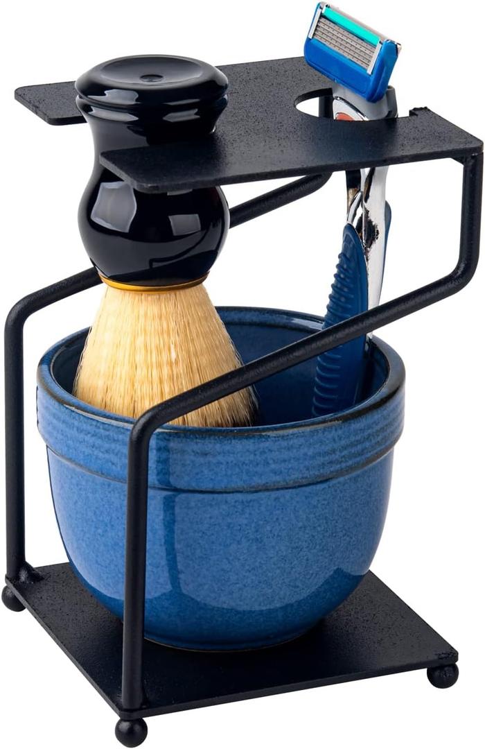Shaving Brush And Bowl Straight Razor Shaving Kit Shaving Bowl And Brush Set Shaving Brush Kit Shaving Cream Bowl Shaving Mug And Brush Set For Men Contain Cup,Brush,Razor Stand,Soap