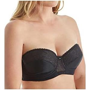 Carnival Women's Full Figure Strapless Lace Bra, Black at Amazon Womens Clothing store 44C
