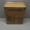 SYNCVIBE Slim Bathroom Trash Can with Lid Stainless Steel Garbage Can Soft Close Step Trash Bin with Removable Inner Bucket for Bedroom, Office, Kitchen (Matt Black, 3.5 Gallons)