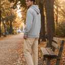 Zylioo Men Tall Sweatshirt Crewneck Pullover Long Fit Soft Casual Sweatshirt Top for Tall Men Daily Wear (Gray, XL)