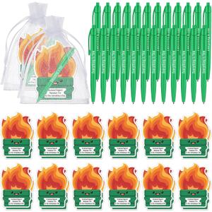 Eersida 48 Pcs Dumpster Fire Sticky Notes 30 Pages Each and Pens Funny Sticky Notes Desk Accessories with Organza Bags Appreciation Gifts Supplies for Students Office Coworker Employee Teacher