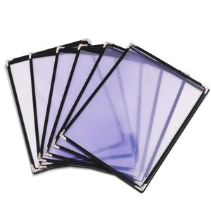 25-Pack Menu Covers 8.5 x 11 Inch, 1 Page 2 View Double-Sided Restaurant Menu Holders, Waterproof Clear Plastic Sleeves for Cafe, Bar, Homeschool