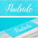 Jenaai 24" X 67" Poolside Mat Outdoor Rug, Non Slip Waterproof Rubber Mat for Deck, Edge of Pool, Patio, Beach, Summer Outside Swimming Decorative (Crystal Splash)