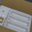 Ninonly Hurricane Candle Holders Set of 3, Tall Brass Candlestick Holders Metal Glass Candle Stands for Wedding Christmas Party Home Table Centerpiece Decorations