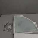 HouseMila Glass Shower Shelves, 2 Tier Tempered Glass Corner Shelf Shower Organizer with Extra 3 Hangers Shower Shelves for Inside Shower