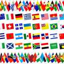 226 Countries International Flags of the World Small Mini Hand Held Flags on Stick,All Countries Flags,8.2 x 5.5 Inch