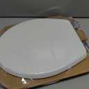 BEMIS 955SSCT Commercial Open Front Plastic Toilet Seat, Heavy Duty Industrial No Slam Seat without Lid, Secure Installation, Made in USA, Round, White