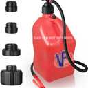 Fuel Transfer Pump Battery Powered with Nozzle - Gas Pump For 5 Gallon Gas Can - 51" Long Hose, Hand Control Nozzle - GAS CAN NOT INCLUDED
