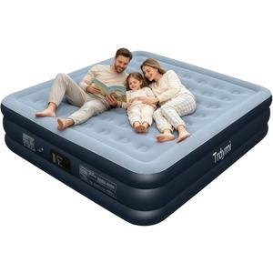 King air Mattress with Built-in Pump-18 Elevated,up to 1000 lbs