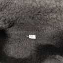 Fleece Sweatshirts for Women Cropped Long Sleeve Half Zip Pullover Sherpa Jacket Warm Fuzzy Coats with Pockets (Small, Black)