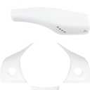 White Gear Shift Lever Cover and Steering Wheel Cover Compatible with Tesla Model Y/3