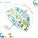 MRTLLOA Kids Clear Bubble Umbrella with an Easy Grip Curved Handle, Safety Transparent Dome Bubble Umbrella for Toddler Boys Girls, One_size
