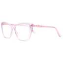 AMOMOMA Trendy TR90 Oversized Blue Light Reading Glasses Women,Stylish Square Cat Eye Glasses AM6031 Crystal Purple 2.5 x