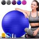 PL-0126 Blue 75cm Yoga Ball Anti-Burst for Pregnancy Birthing, Excersize with Quick Pump - 75cm PL-0126