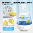 puxyblue 18-Pack Humidifier Tank Cleaner Yellow Small Submarine Fit for Most Humidifiers and Fish Tanks, Purifies Water, Prevents Hard Water Build Up, Eliminates White Dust and Odours