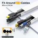 Delamu Cord Covers for Wires on Wall, 113.4in TV Cord Hider, Self-adhesive Cable Hider Cable Cover Raceway, Paintable Wire Hider Wire Covers for Cords, Hide Cords Wall Mounted Tv, W0.95H0.55in, White