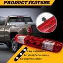 3rd Third Brake Light Cargo Lamp High Mount Stop Light Halogen 25890530 Compatible with Silverado 1500 2500HD 3500HD 2007-2013 Lamp