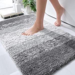 Amazon.com: OLANLY Bathroom Rugs Mat 30x20, Extra Soft Absorbent Microfiber Bath Rugs, Rubber Backing, Quick Dry, Machine Washable Bath Mats for Bathroom Floor, Tub and Shower, Home Decor Accessories, Grey : Home & Kitchen