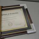 GMFrames 11x14 Wood Diploma Frame with Black Mat or Display 14x17 Certificates without Mat,Tempered Glass,Deep Brown Finish with Gold Trim