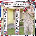 3 Pcs Happy Veterans Day Banner Veterans Appreciation Day Door Porch We Are So Proud of You Banner Thank You Soldier Remember Honor Patriotic Backdrop Sign Party Decor Home Outdoor Indoor