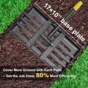 Lawn Leveling Rake - Heavy Duty 17"x10" Stainless Steel Leveler Plate,Reinforced Welds,28-60" Adjustable, Anti Flipping Smooth Edge,for Soil, Dirt,Ground,Backyard Top Dressing,Landscaping