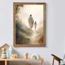 Jesus Wall Art Picture Christian Canvas Poster Prints Follow Me Painting Wall Decor for Living Room Kids Room Bedroom 16x24in Unframed