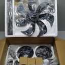 Depuley Black Ceiling Fans with Light: Flush Mount Caged Ceiling Fans Dining Room Light Fixture with Remote - 26 in Farmhouse Fandelier Modern Industrial Low Profile Ceiling Fan for Kitchen Bedroom