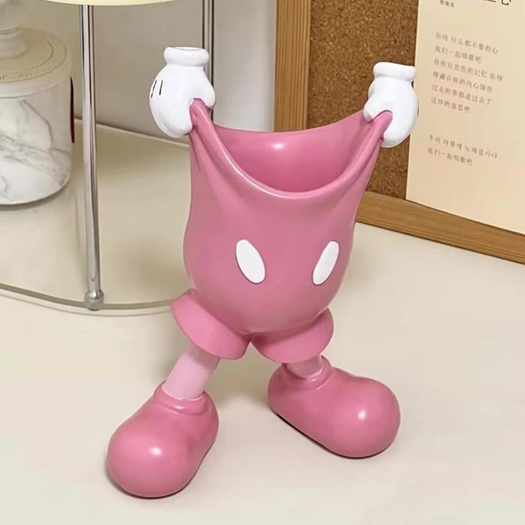 Cute Mouse Pen Holder for Desk, Cartoon Mouse Vase Makeup Brush Holder, Birthday Party Supplies Gift for Home Decoration