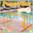 Ripeng Large Gold Pool Float Storage Rack, 2 Slots 47 x 19 Inches Outdoor Pool Toy Storage Organizer Vinyl Coated PVC Swimming Float Holder for Drying and Storing Foam Loungers