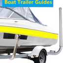 Boat Trailer Guides 20 inch Aluminium Alloy Square Tube Kit,2PCS 316 Stainless Steel Trailer Guide Poles, 20 Inch Aluminium Alloy Guide with high-Grade Rubber Crash Pads,Heavy Duty Roller Guide