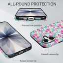 TPU Phone Case for iPhone17, MagSafe Wireless Charging Compatible, Shockproof Slim Fit Protective Cover with Anti-Yellowing & Raised Camera Protection (Flower, iPhone 17(6.3"))