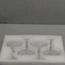 Mfacoy Vintage Coupe Glasses Set of 4, 7 oz Embossed Floral Martini Glasses, Unique Cocktail Galssware, Bar Drinking Glasses Set Pefect for Champagne, Cocktail, Martini, 