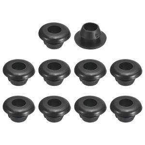 uxcell 50 Pcs Rubber Grommets, 6mm ID 8mm Drill Hole Double Sided Hollow Firewall Hole Plugs Round Electrical Wiring Gasket, Black