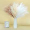 48 Pcs Pampas Grass Decor 21.7" Fluffy Faux Short White Brown Yellow Pampas Grass Artificial Small Pompas Grass Flower Vase Filler for Home Wedding Decoration