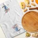 TNUW Chinoiserie Floral Kitchen Towels 16x24 Inch, Blue and White Chinoiserie Porcelain Floral Hand Towels for Bathroom Decor, Grand Millenial Decor Dish Tea Towels for Kitchen