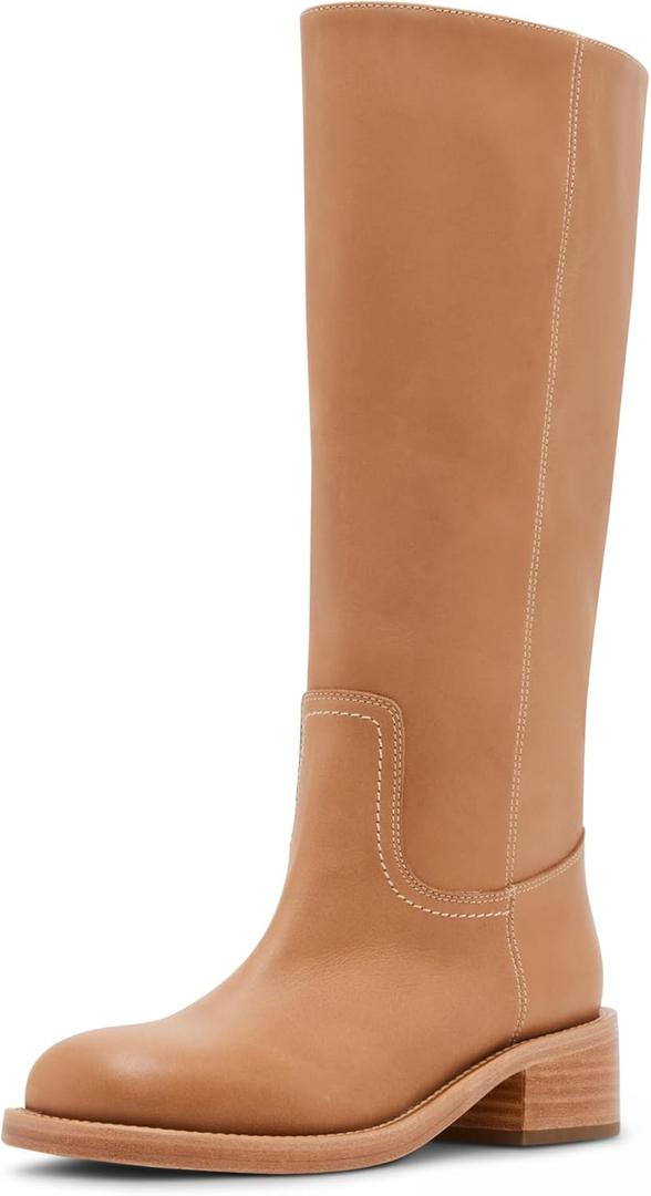 Steve Madden Women's Riggs Knee High Boot, Banana Leather, 8.5