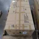 Flash Furniture Hudson Mid-Century Modern Loveseat - Dark Gray Faux Linen Upholstery - Buttonless Tufting - Wood Legs, 31.5"D x 62"W x 33"H, Dark Grey