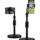 Gentechvvybuy Cell Phone Holder, Height and Angle Adjustable Cell Phone Holder, Universal Holder for Leisure, Business, Office, Home, Compatible with 3.56.7 Inch Devices, (Black)