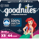 Goodnites Girls' Nighttime Bedwetting Underwear, Size Extra Small (28-43 lbs), Pack of 22