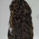 REECHO Ponytail Extension 30" Long Claw Clip Ponytail Extension for Women Curly Pony Tails Hair Extensions Clip in Synthetic Hairpiece for Women, Dark Chocolate Brown with Highlights