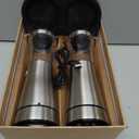 Electric Salt and Pepper Grinder Set with Storage Base, Stainless Steel Rechargeable Salt and Pepper Grinder Set with 4.5 oz Large Capacity, 1.8" Wide Mouth, Adjustable Coarseness, Ideal for Kitchen