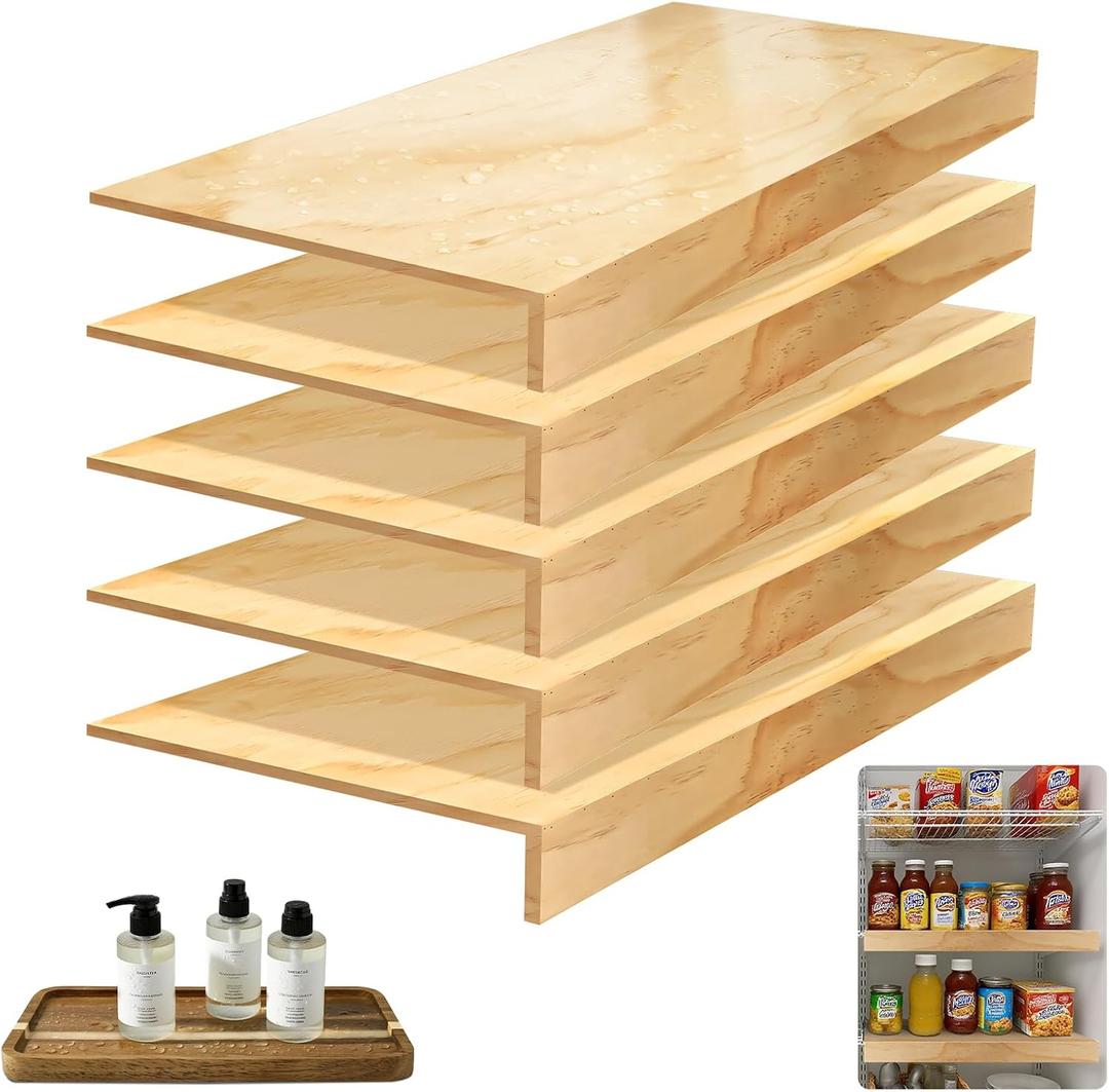 AQQHSAIN 4 Pcs Wooden Wire Shelf Covers 36 x 16 Inch Rack Covers for Shelving Wood Wire Shelf Liners Removable Cabinet Organizer for Closet Kitchen Pantry Bathroom Office