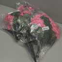 Artificial Flowers for Outdoors 6 Bundles of UV-Resistant Artificial Geraniums, Realistic Silk Flowers for Front Porch, Patio, Garden, Window Boxes & Hanging Baskets (Fuchsia, 6)
